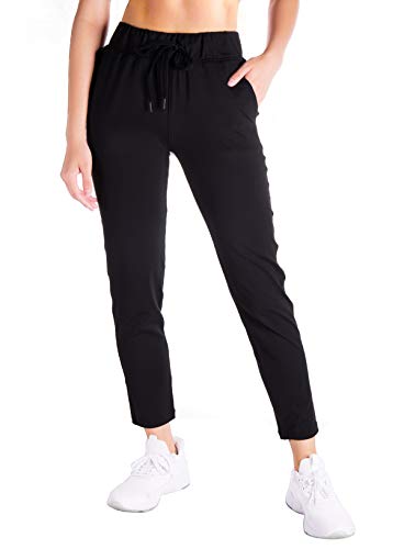 Yogipace Petite/Regular/Tall Women's 7/8 On The Fly Pants Drawstring Casual Lounge Joggers Travel Sweatpants