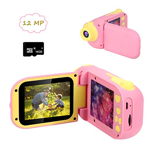 Book Cover Cocopa Kids Camera for Girls Digital Camera for Kids Rechargeable 1080P 12MP Toy Cameras 2.4 Inch 4 Year Old Girls Gifts Toys for 5 6 Years Old Girls Toy Aged 7 Pink