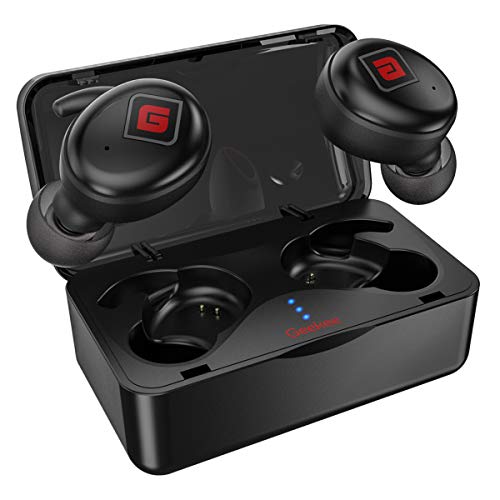 Bluetooth 5.0 True Wireless Earbuds, Sports in-Ear Truly Wireless Bluetooth Headphones Deep Bass Low Latency Instant Pairing IPX5 Sweatproof Stereo Call w/Mic Mini Headset Earphones, Running Workout