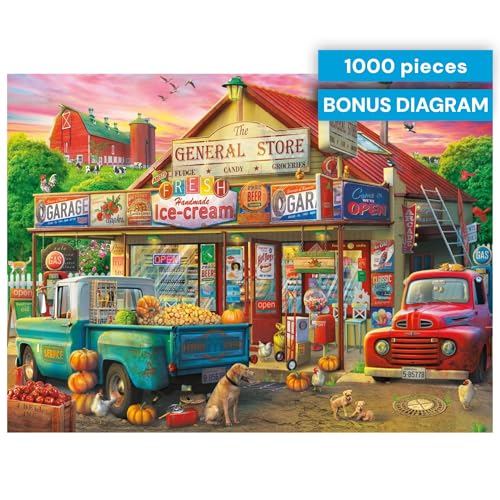 Buffalo Games - Eduard - Country Store - 1000 Piece Jigsaw Puzzle for Adults -Challenging Puzzle Perfect for Game Nights - Finished Size is 26.75 x 19.75