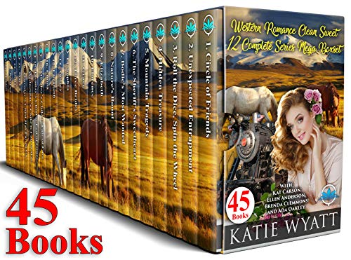 Book Cover 45 Books Western Romance Clean Sweet 12 Complete Series  Mega Box Set (Mega Box Set Series Book 13)