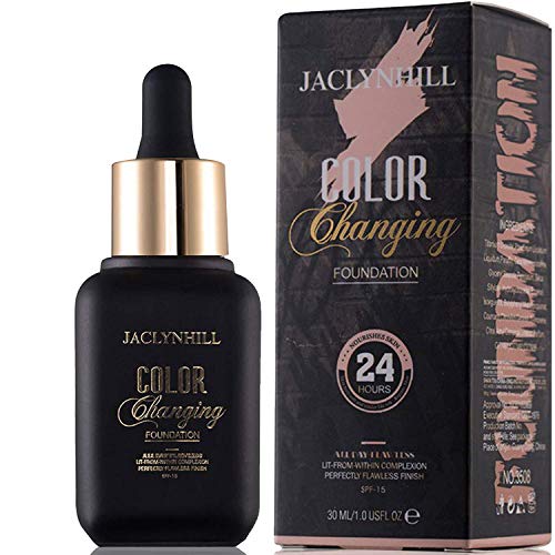 Color Changing Liquid Foundation, Foundation Cream, Hides Wrinkles & Lines,BB Cream, Covering Imperfections Liquid Complete Foundation Cover, Fluid Foundation Color Changing Flawless