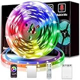 L8star Battery Powered Led Strip Lights 21.3ft, 1x6m USB/Battery Operated RGB LED Lights Birthday Christmas Gift with Remote for TV Backlight, Bedroom, Camping,Kitchen Under Counter