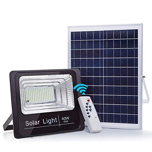 Romwish Outdoor 3w Solar 20 led Wall Light with photocell, 6500k, IP65 Waterproof floodlight for Garden Yard Lighting (1-Pack)
