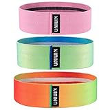 Resistance Bands for Legs and Butt, Loop Exercise Bands, Booty Workout Bands, Non-Slip Fitness Bands for Women - Elastic Fabric Sports Band for Squat/Glute/Hip/Thigh (3 Resistant Levels)