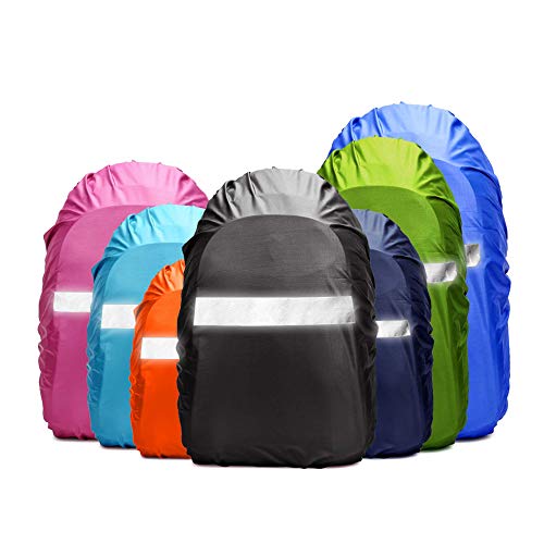 WSZCML Backpack Rain Cover (10-90L) Upgraded Waterproof Backpack Cover with Adjustable Cross Strap & Strengthened Layer for Hiking Camping Traveling Cycling