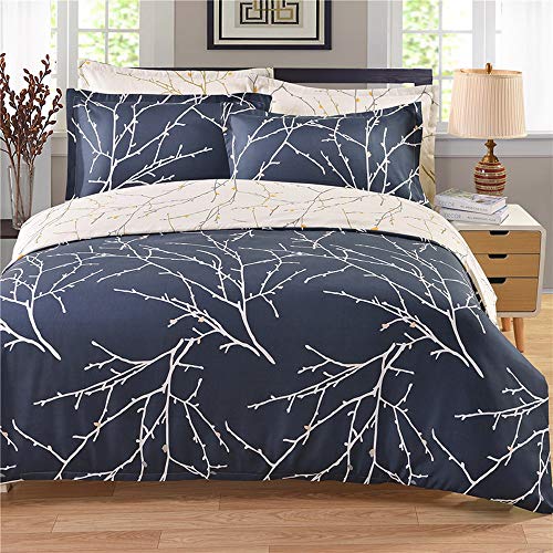 Cysincos Ultra Soft Double Brushed Quilt Duvet Cover with Pillow Case Microfiber 1pcs Quilt Cover 2pcs Pillowcase