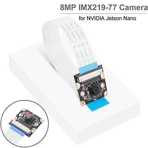 8MP IMX219-77 Camera for Jetson Nano Developer Kit(Jetson Nano AI 8MP Camera, HD 8 Million 77 Degrees Camera CMOS Sensor) 3280 * 2464 Resolution with 8 Megapixels IMX219 Sensor
