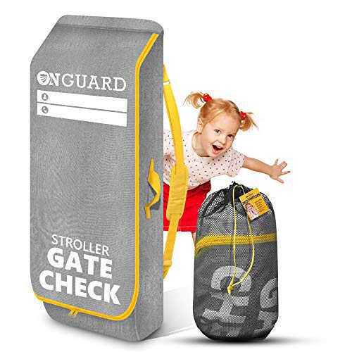 ONGUARD Stroller Travel Bag for Single Strollers - Waterproof Rip Resistant Polyester Compact - Gate check bag for stroller, Stroller Bag for Airplane, Gate Check Stroller Bag for Baby Stroller