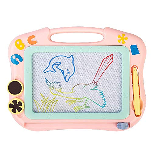 Magnetic Drawing Doodle Board for Kids, Colorful Sketching Erasable Doodle Pad, Painting Writing Learning Gift for Children (Travel Size)