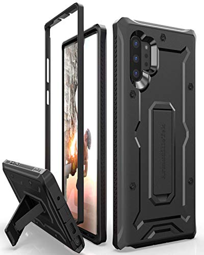 ArmadilloTek Vanguard Designed for Samsung Galaxy Note 10+Plus / 5G Case (2019 Release) Military Grade Full-Body Rugged with Kickstand Without Built-in Screen Protector - Black