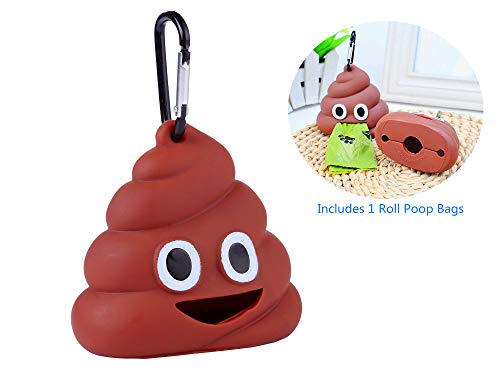 Lomspk Poop Bag Dispenser Dog Poop Bag Holder for Dog Waste Bags Includes 1 Roll 15 Bags