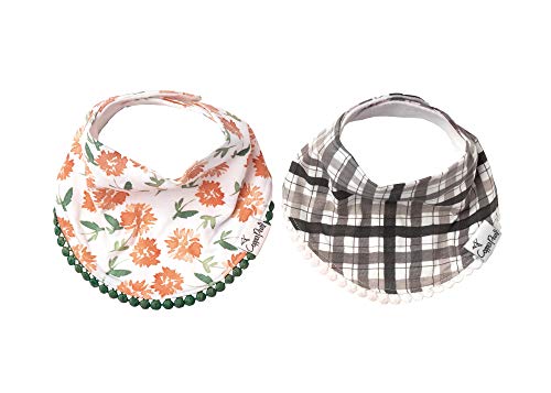 Copper Pearl Baby Bandana Drool Bibs for Drooling and Teething 2-Pack Fashion Bibs Gift Set For Girls “Hazel