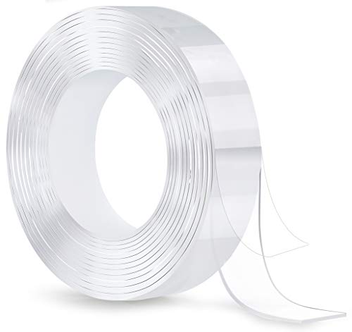Double Sided Mounting Carpet Tape Heavy Duty, Traceless Washable Removable Strong Adhesive Rug Tape Gripper, Reusable Clear Anti Slip Gel Grip Tape