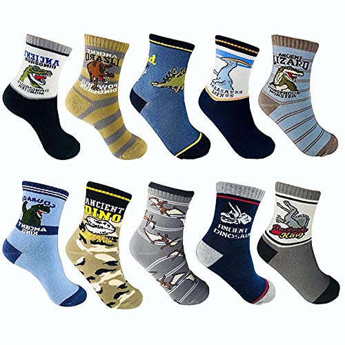 Boys Socks, ROKY Socks for Toddler Boys 2-5t Toddler Socks 2-4t Toddler Cartoon Cotton Socks Boys Ankle Socks Boys 3-12 Years Old Dinosaur Socks for Boys 3-12 Year Old christmas gift stocking fillers