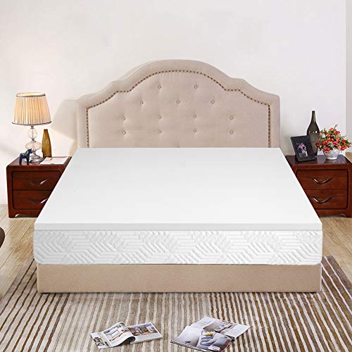 DIMOTE Single Layer Twin Szie Soft Mattress Topper 2 Inch Breathable Memory Foam ...