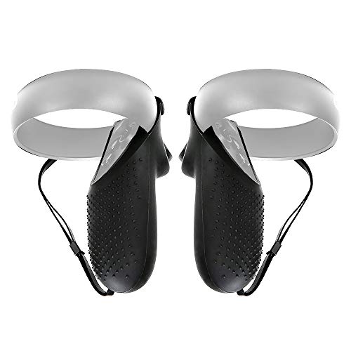 (1 Pair) Orzero Protective Controller Cover Compatible for Oculus Quest, Rift S, Sweatproof Silicone Frosted Shell Case Anti-Slip Washable VR Gaming Headset Controllers Handle-Black