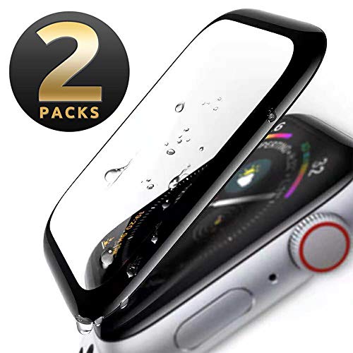 Book Cover Apple Watch Screen Protector 44mm, [2 - Pack] Tempered Glass Screen Protector, Anti-Scratch, Full Coverage Scratch-Proof Screen Film Compatible Watch 44mm Series 4