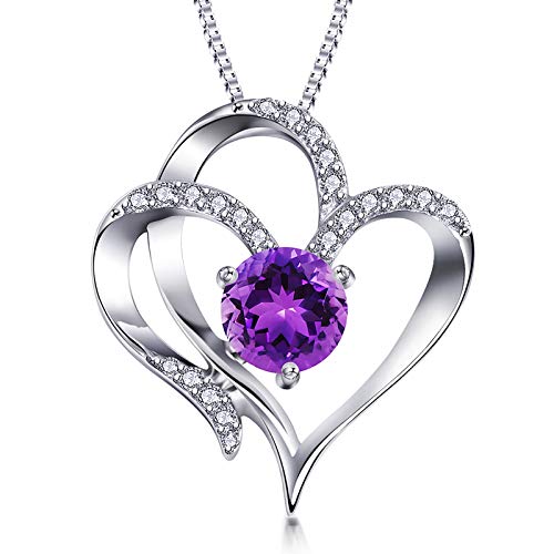 Opal Necklaces 5A Cubic Zirconia Heart Necklace 14K White Gold Plated Heart Pendant Necklace Jewelry Gifts Necklaces for women