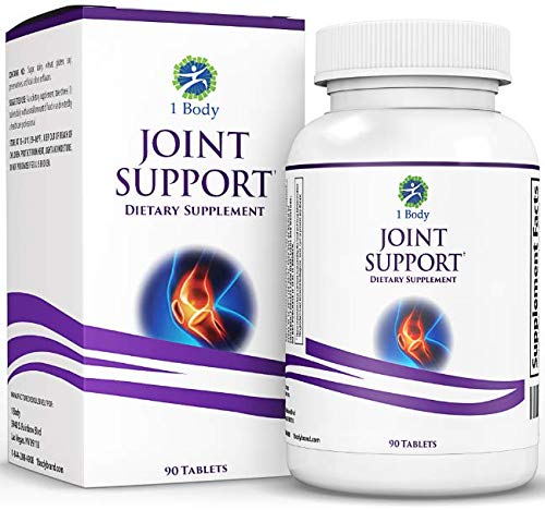 Glucosamine, Chondroitin, MSM - Clinically Proven ApresFlex, Turmeric Curcumin (Curcuma Extract 95% Curcuminoids) & More - Joint Support Supplement for Men & Women