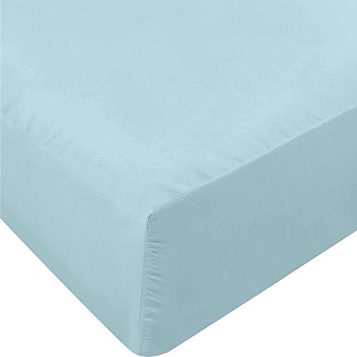 Book Cover Utopia Bedding Fitted Sheet - Soft Brushed Microfiber - Deep Pockets, Shrinkage and Fade Resistant - Easy Care - 1 Fitted Sheet Only (Twin, Spa Blue)