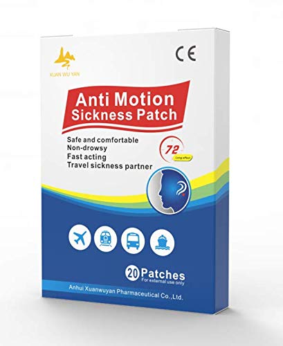 Motion Sickness Patch,Seasick Patches for Cruise Works to Relieve Vomiting,Nausea,Dizziness,Cruise Essentials 20 Patches