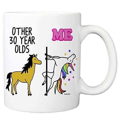 MyCozyCups Other 30 Year Olds Me Unicorn Coffee Mug - 11oz Ceramic Cup for Girlfriend, Wife, Sister, Best Friend, Aunt - Born in 1992, 1993, 30th Birthday Mug