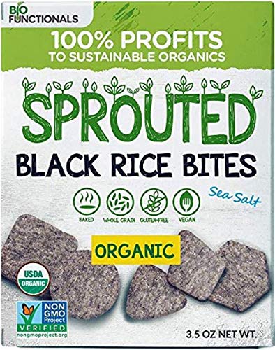 Book Cover Organic Sprouted Black Rice Crackers â€“ Gluten Free, Vegan, Paleo Snacks â€“ Sea Salt Flavor (1)