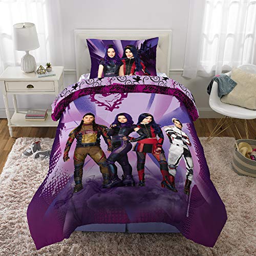 Book Cover Jay Franco Disney's Descendants 3 Twin Size 5pc Bedding Collection with Comforter, Sheet Set and Sham