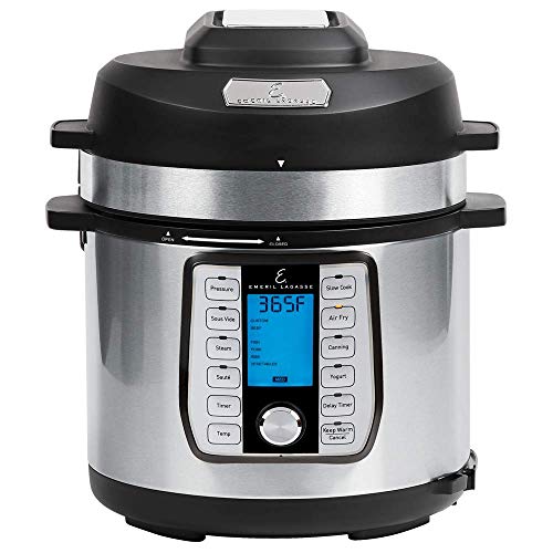 Book Cover Emeril Everyday Pressure Cooker, 6 QT With Accessory Pack, CLEAR
