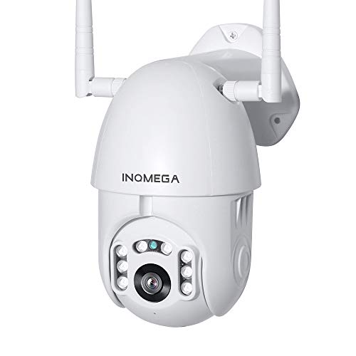 INQMEGA Outdoor PTZ Security Camera, 1080P Pan Tilt Surveillance WiFi Camera with Two Way Audio Night Vision Motion Detection CCTV Camera Max 128G SD