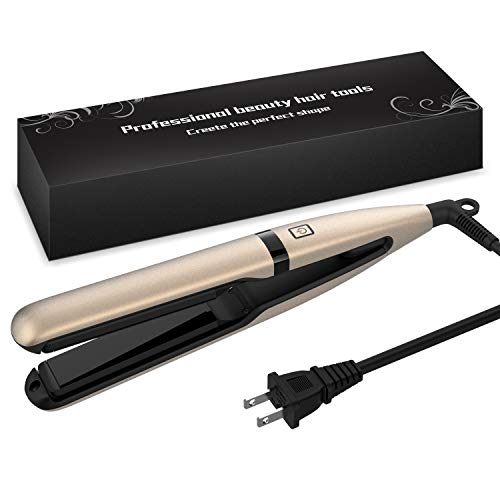 Straightening Iron, Hair Straightener, Flat Iron for Hair, 2 in One Tourmaline Ceramic Flat Iron for Straightens & Curling with Rotating Adjustable Temperature and Salon High Heat