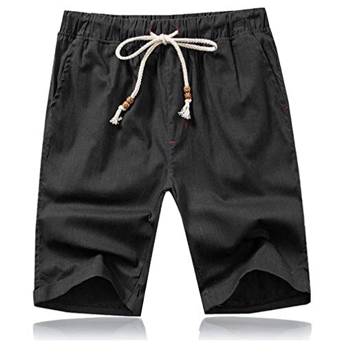 Tansozer Mens Shorts Casual Drawstring Summer Beach Shorts with Elastic Waist and Pockets