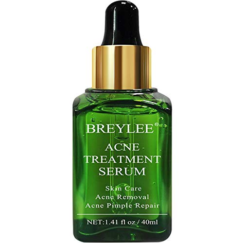 Acne Treatment Serum, BREYLEE Tea Tree Acne Treatment Cystic Acne Treatment Clear Skin Serum Acne Products for Clearing Severe Acne blemish, Breakout & Pimple(40ml,1.41fl oz)