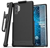 Encased Galaxy Note 10 Plus Belt Clip Case (Thin Armor) Slim Grip Cover with Holster (Samsung Note 10+) Black