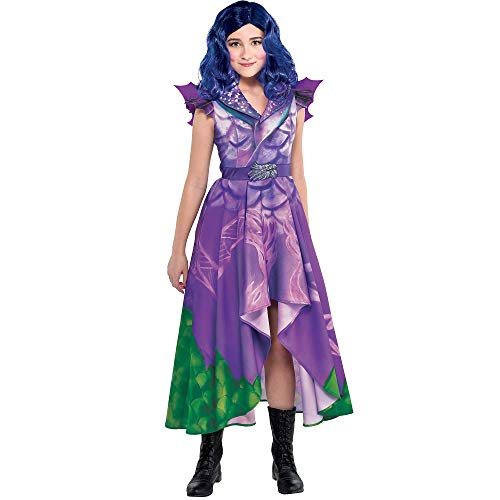 Party City Descendants 3 Dragon Mal Costume for Children, Features Purple and Green Dragon Dress with Wings