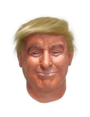 LEKA NEIL Realistic Celebrity mask-Republican Presidential Candidate Mask-Donald Trump Mask-Latex Full Head-Hair Orange,Adult Size
