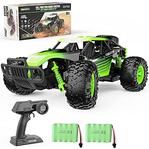 Gizmovine Remote Control Car, High Speed Waterproof Off-Road RC Trucks Cars, 2.4GHz Race Cars Buggy - Green