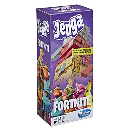 Book Cover Hasbro Gaming Jenga: Fortnite Edition Game, Wooden Block Stacking Tower Game for Fortnite Fans, Ages 8 & Up