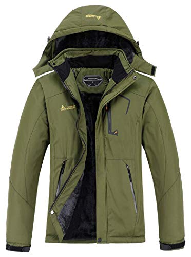 Book Cover MOERDENG Men's Waterproof Ski Jacket Warm Winter Snow Coat Mountain Windbreaker Hooded Raincoat