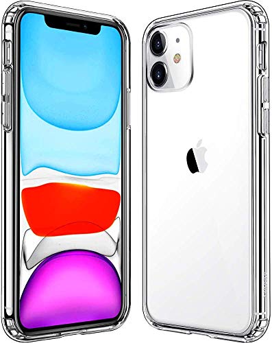 Book Cover Mkeke Compatible with iPhone 11 Case, Clear Shock Absorption Cases for 6.1 Inch