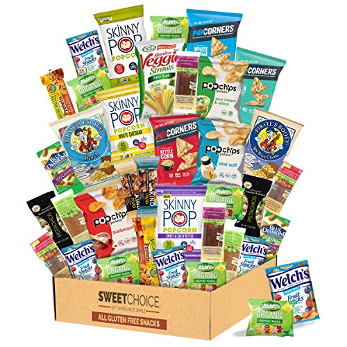 Book Cover Snack Box Gluten Free Healthy Snacks Care Package (34 Count) for College Students, Exams, Father's Day, Military, Finals, Office and Gift Ideas. Chips, Popcorn, and granola Bars.