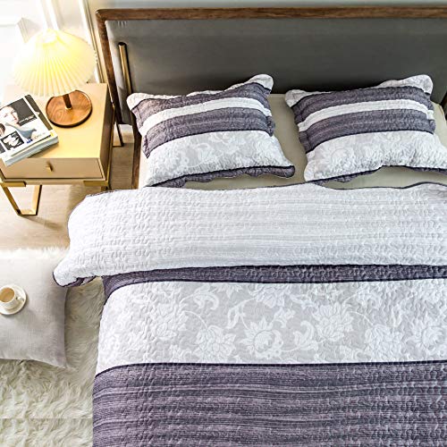 Book Cover Bedspread Queen Size Coverlet Set Printed Pattern Pinsonic Style for All Season Use Lightweight Reversible Quilt Machine Washable King