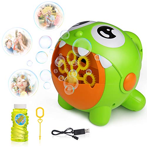 Book Cover SGILE Bubble Machine Toy, Automatic Bubble Maker with Bubble Cute Solution for Kids Girl Boy Gift