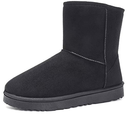 Book Cover Mothernest Snow Boots For Women Winter Outdoor Warm Ankle Boot Black Size: 7.5 Narrow