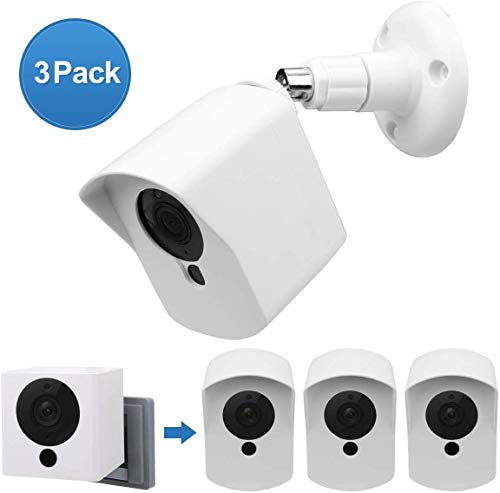 Book Cover Wyze Cam Wall Mount Bracket,Full Protective Weather Proof 360 Degree Adjustable Outdoor Indoor Mount and Cover Case for Wyze Cam 1080p HD Camera (White 3 Pack)