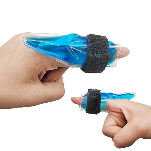 HI FINE CARE Finger Hot and Cold Gel Packs (2 Pack) Trigger Mallet Broken Finger Arthritis Therapy tendonitis Sleeves Knuckle Joint Fracture Pain Relief cryotherapy Sprain Fasciitis