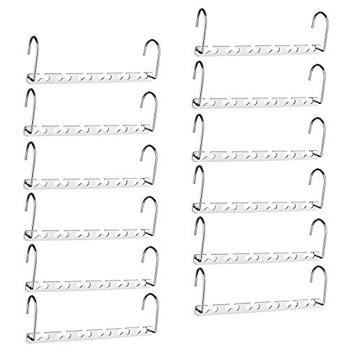HOUSE DAY Space Saving Hangers for Clothes 12 Pack, Heavy Duty Hanger Organizer 30 Lbs Capacity, Metal Magic Hanger, Sturdy Multi Hangers, Closet Space Saver Closet Organizers and Storage