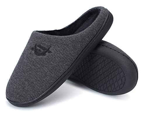 DLGJPA Men's Comfort Memory Foam Slippers Warm Indoor Outdoor House shoes