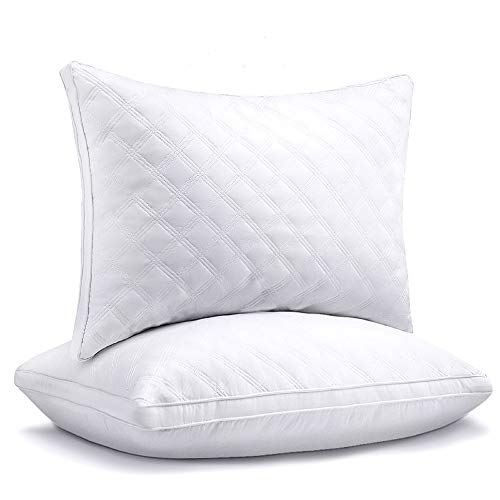 Book Cover Sable Pillows for Sleeping 2 Pack,Hotel Quality Bed Pillows,Down Alternative Pillows for Side and Back Sleepers,Soft and Supportive Pillows Queen Size